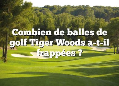 Combien de balles de golf Tiger Woods a-t-il frappées ?